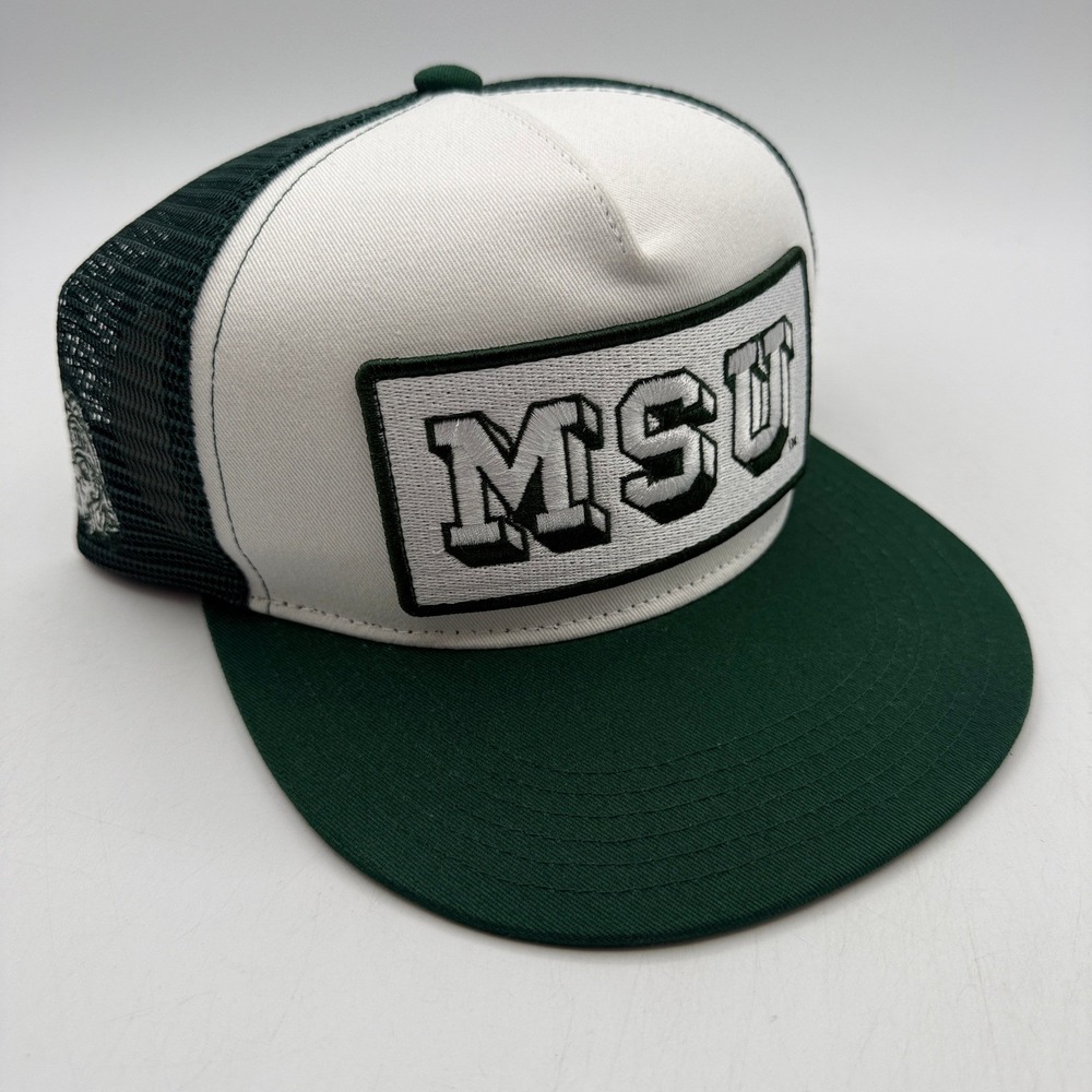 Homefield Michigan State MSU Trucker Hat Green White Snapback Mesh Cap NEW